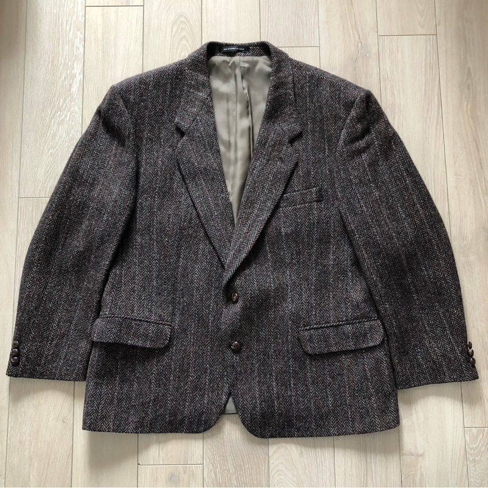 Vintage Harris Tweed Blazer Jacket Hand Woven in Scotland